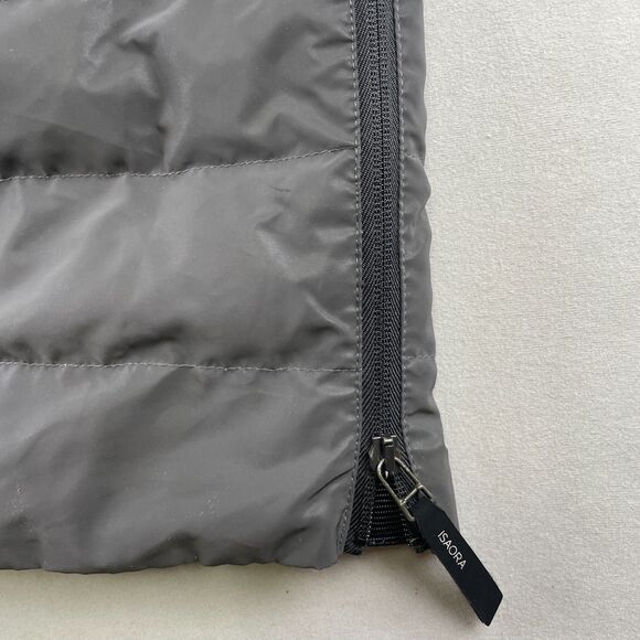 Kith x Isaora COA Down Crewneck Sweater Men L Gray Black Insulated Made in Italy - Picture 8 of 13